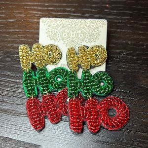 New! Holiday earrings Ho Ho Ho